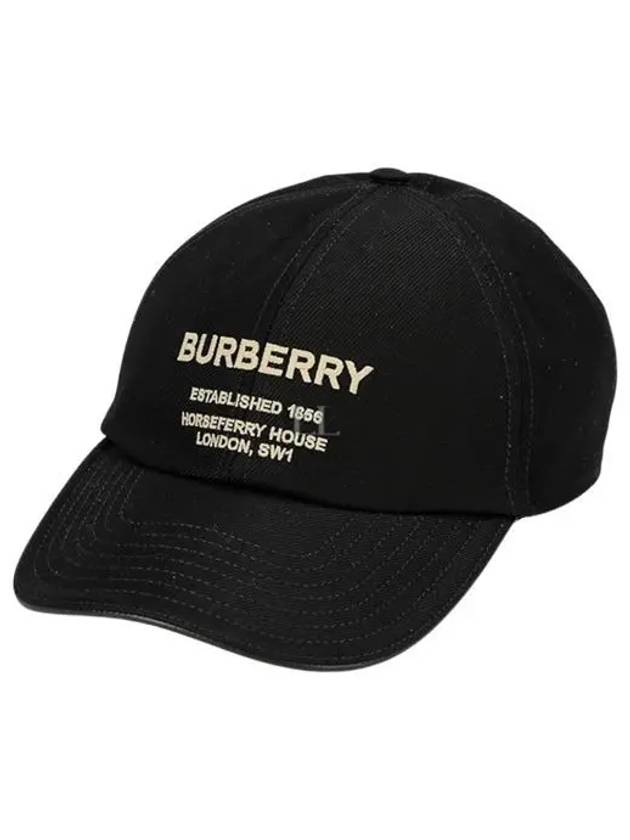 Horseferry Motif Cotton Twill Ball Cap Beige Black - BURBERRY - BALAAN 2