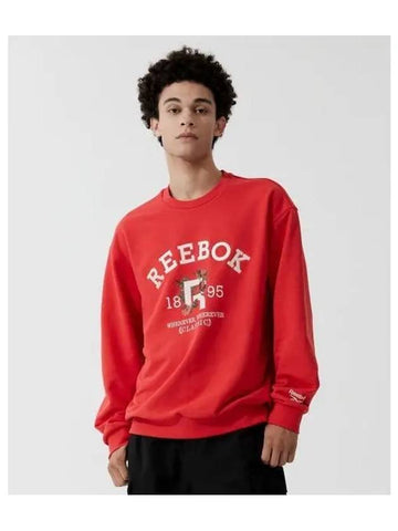 1895 Flower Sweatshirt Red - REEBOK - BALAAN 1