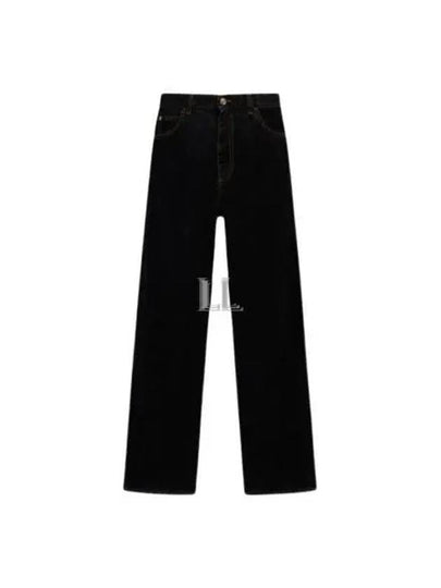 Flocked Denim Straight Jeans Black - MARNI - BALAAN 2