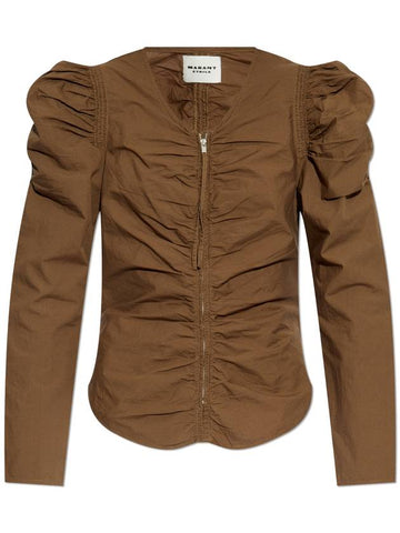 Marant Etoile Top 'Benatea', Women's, Brown - ISABEL MARANT ETOILE - BALAAN 1