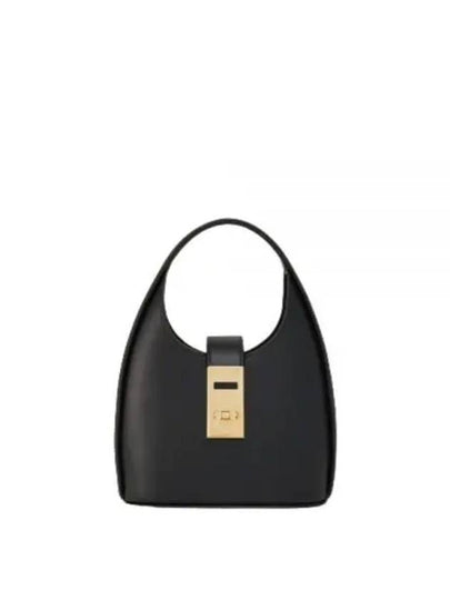 Women's Gancini Buckle Mini Hobo Shoulder Bag Black - SALVATORE FERRAGAMO - BALAAN 2