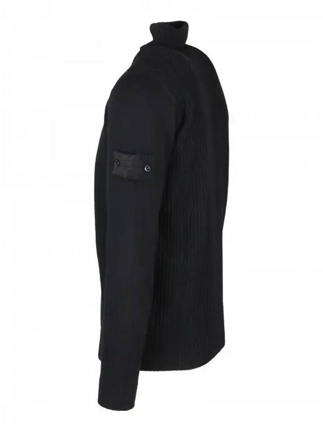 Shadow Project Wool Turtleneck Black - STONE ISLAND - BALAAN 4