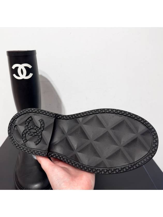 Boots Caoutchouc Black - CHANEL - BALAAN 8