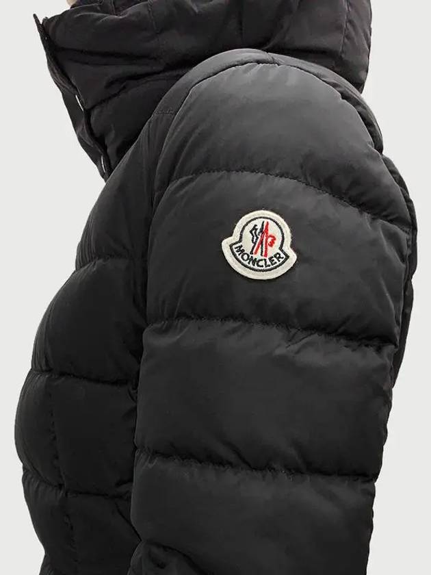 Flammette Long Down Jacket Black - MONCLER - BALAAN 4