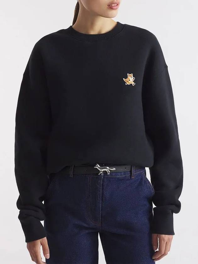 Speedy Fox Patch Comfort Sweatshirt Black - MAISON KITSUNE - BALAAN 2