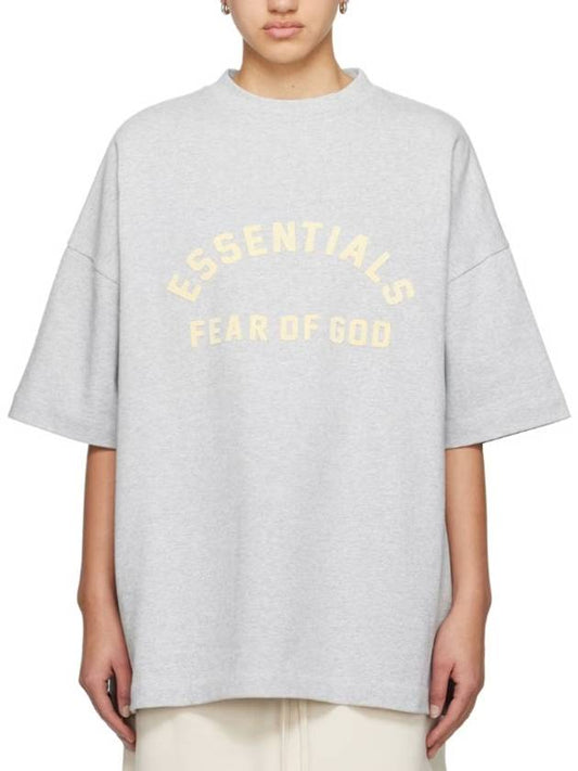 Heavy Jersey Crew Neck Short Sleeve T-Shirt Light Heather Grey - FEAR OF GOD ESSENTIALS - BALAAN 2