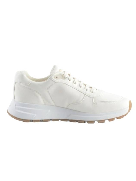 Frax 01 Leather Low Top Sneakers Ivory - PRADA - BALAAN 1