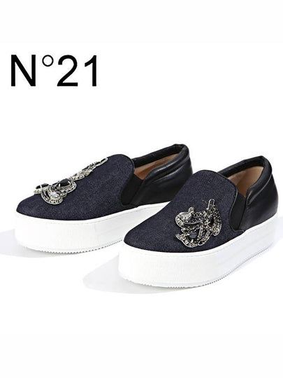 Women's Jewel Denim Slip-ons - Nº 21 - BALAAN 2