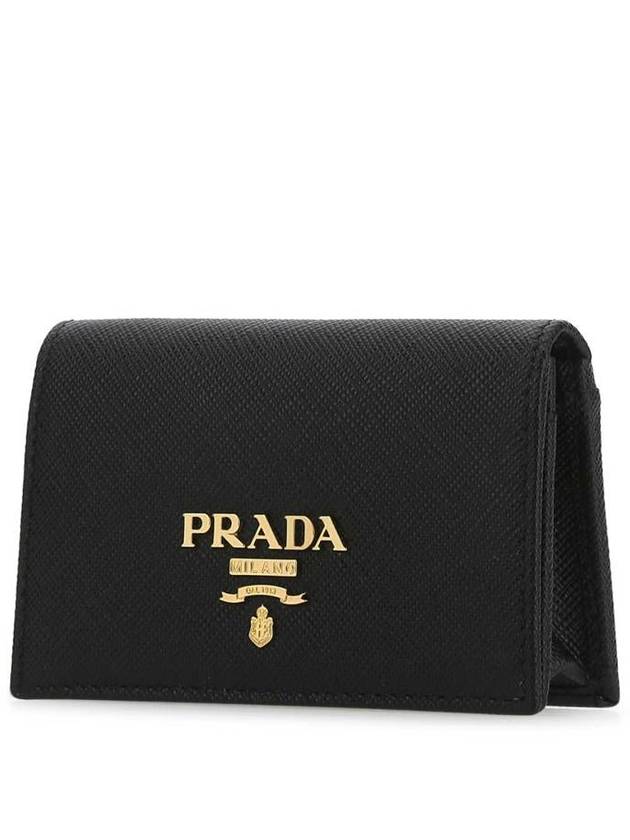 Saffiano Metal Logo Card Wallet Black - PRADA - BALAAN 3