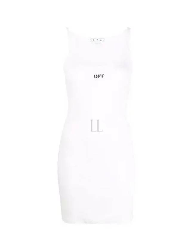 Off-Stamp Basic Rib Short Dress White - OFF WHITE - BALAAN 2