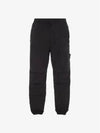 Logo Twill Cotton Cargo Track Pants Black - STONE ISLAND - BALAAN 2