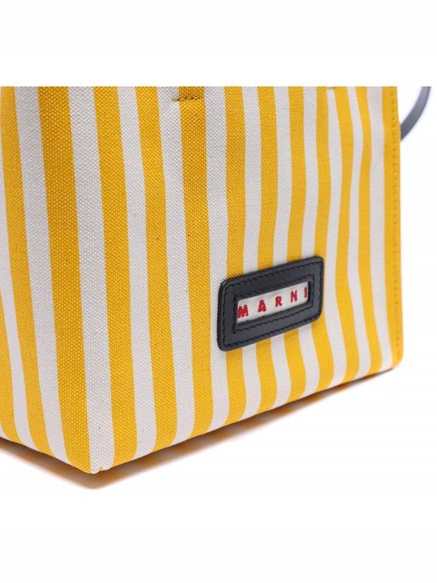 Striped Strap Tote Bag Yellow - MARNI - BALAAN 5