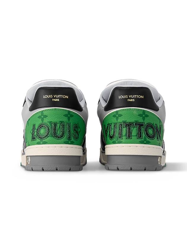 LV Trainer Sneakers Green 1AC50B - LOUIS VUITTON - BALAAN 4