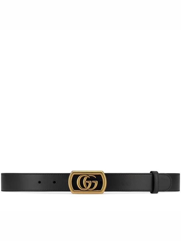 Frame Double G Buckle Belt Black - GUCCI - BALAAN 2