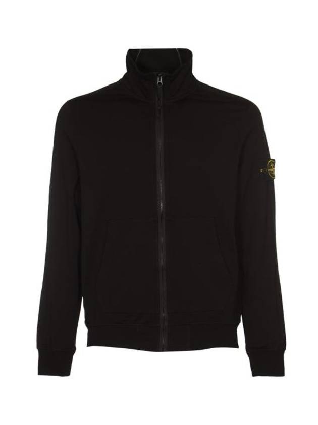 Compass Badge Regular Fit Cotton Track Jacket Black - STONE ISLAND - BALAAN 2