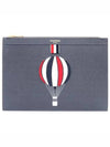 Air Balloon Applique Small Clutch Bag Grey - THOM BROWNE - BALAAN 2