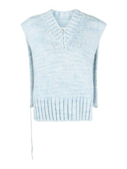 Botanical Dye Knit Vest Pale Blue - MAISON MARGIELA - BALAAN 2