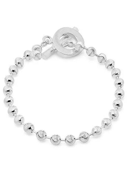 Engraved Pattern Ball Chain Bracelet Silver - GUCCI - BALAAN 2