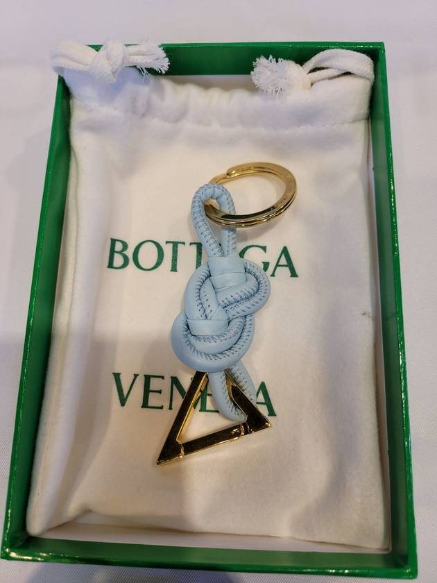 Triangle Nappa Key Holder Pale Blue - BOTTEGA VENETA - BALAAN 3