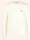 ORB Embroidered Crew Neck Knit Top Cream - VIVIENNE WESTWOOD - BALAAN 2