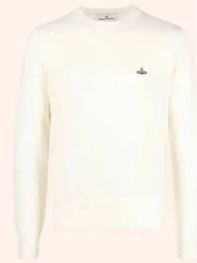 ORB Embroidered Crew Neck Knit Top Cream - VIVIENNE WESTWOOD - BALAAN 2