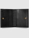 GG Matelasse Marmont Half Wallet Card Wallet Black - GUCCI - BALAAN 6