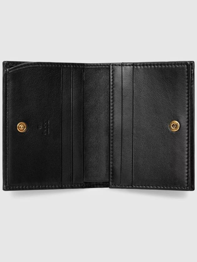 GG Matelasse Marmont Half Wallet Card Wallet Black - GUCCI - BALAAN 6