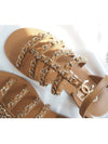 CC Logo Chain Strap Sandals Brown G40077 - CHANEL - BALAAN 3