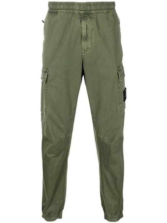 Men's Wappen Patch Straight Pants Khaki - STONE ISLAND - BALAAN 2