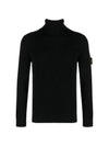 Men's Logo Patch Turtleneck Black - STONE ISLAND - BALAAN 1