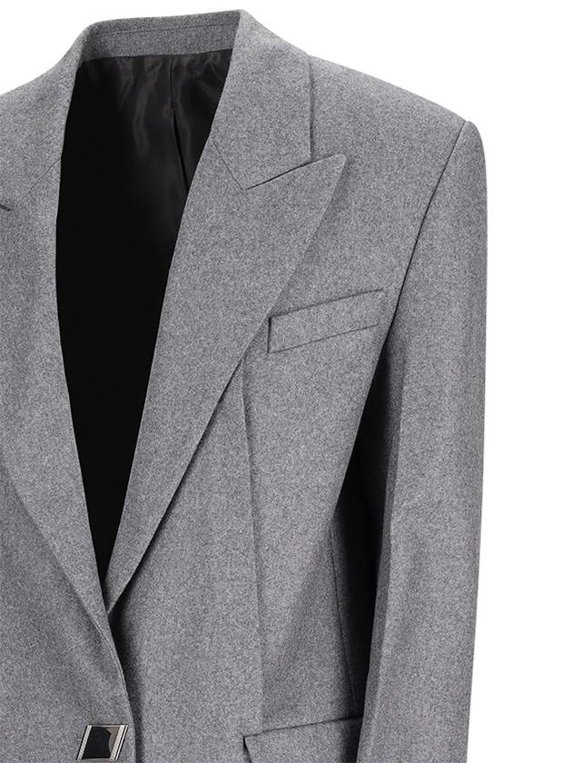 SINGLE-BUTTON WOOL-BLEND BLAZER - THE ATTICO - BALAAN 3