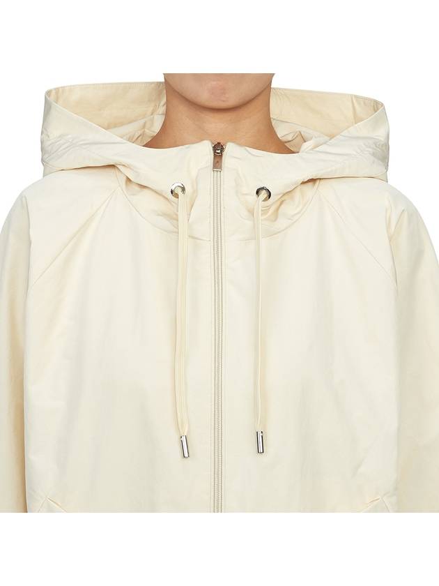 Pariseo Hooded Windbreaker Ivory - MAX MARA - BALAAN 7