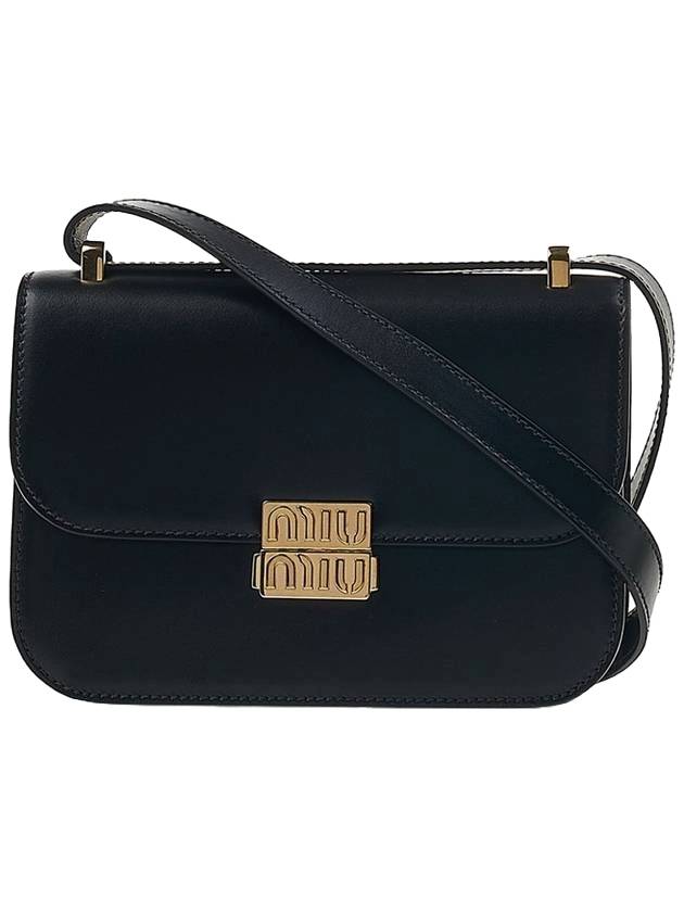 Logo Metal Buckle Shoulder Bag Black - MIU MIU - BALAAN 1