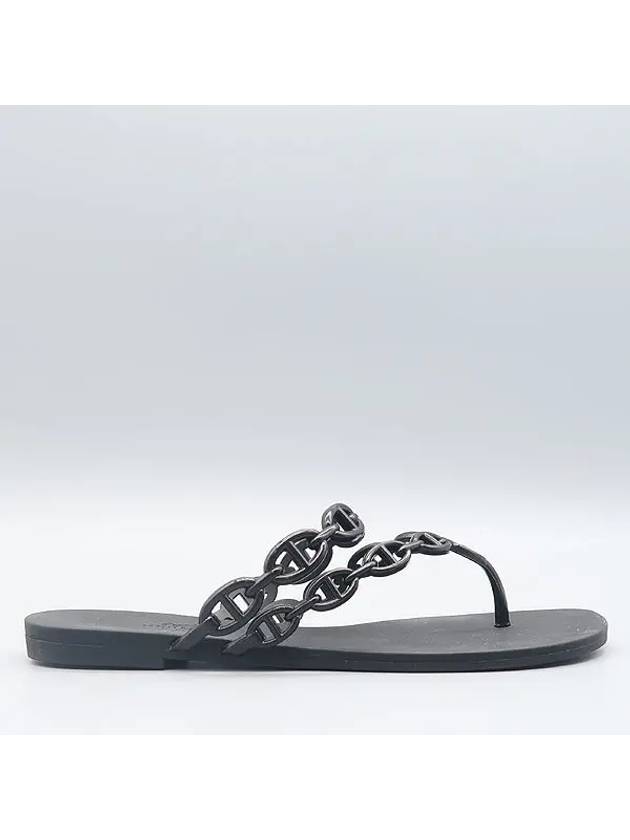 H241051Z Black Jelly Island Women s Sandals Size 37 - HERMES - BALAAN 4