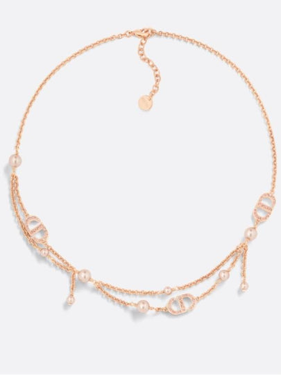 Petit CD Necklace Pink Gold - DIOR - BALAAN 2