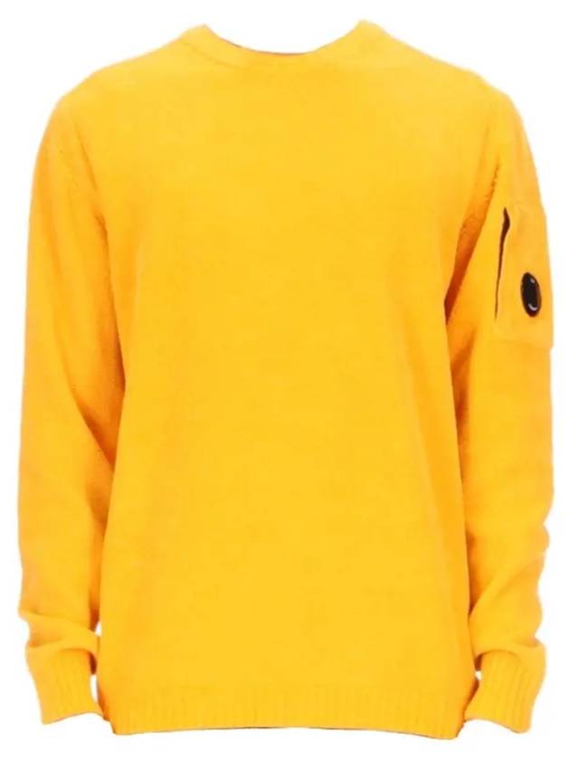 Men's Lens Wappen Cotton Sweatshirt Yellow - CP COMPANY - BALAAN 3