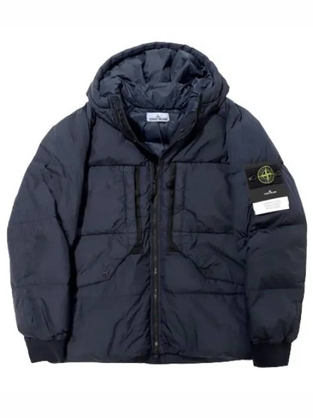 Crinkle Labs Recycled Nylon Down Hooded Jacket Jumper Men s Padding - STONE ISLAND - BALAAN 1