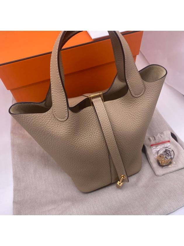 Picotin Lock 18 Tote Bag Brown - HERMES - BALAAN 5