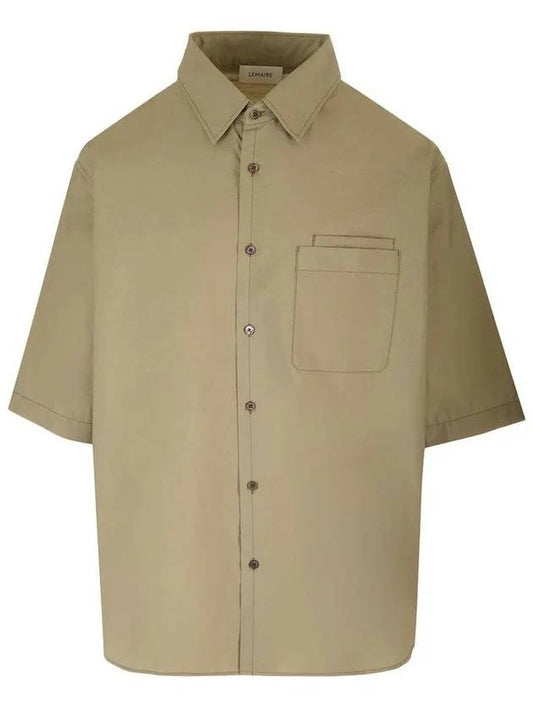 Double Pocket Short Sleeve Khaki - LEMAIRE - BALAAN 2