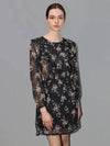 Ruffle Flower Dress Black - DAMAGE MNEMONIC - BALAAN 1