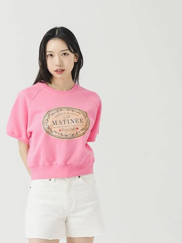 Matinee Vintage Label Half Sweat Shirt PINK - LE SOLEIL MATINEE - BALAAN 3