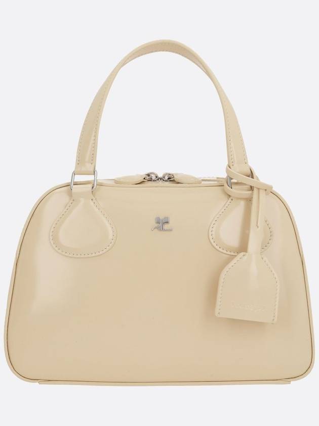 Mini Leather Bowling Tote Bag Beige - COURREGES - BALAAN 2