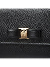 Vara Bow Card Walletr Black - SALVATORE FERRAGAMO - BALAAN 7