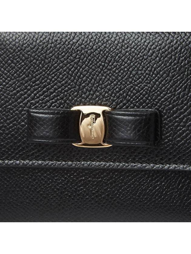 Vara Bow Card Walletr Black - SALVATORE FERRAGAMO - BALAAN 7