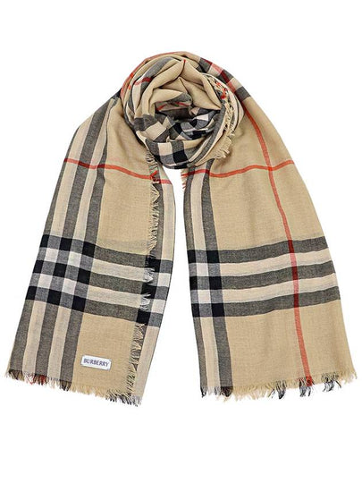 Vintage Check Wool Scarf Beige - BURBERRY - BALAAN 2