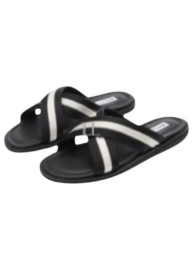 Crossover Strap Slippers Black - BALLY - BALAAN 2