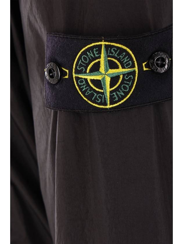 Logo Patch Zip Up Jacket Black - STONE ISLAND - BALAAN 4