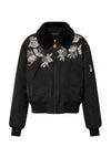 Flower Patch Bomber Jacket Black - LOUIS VUITTON - BALAAN 2