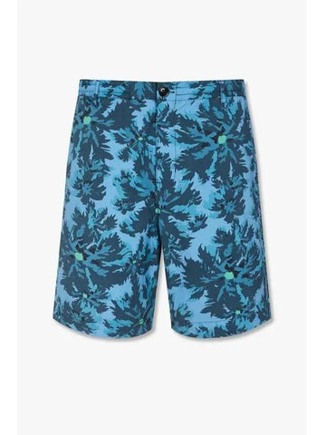 PS palm tree pattern sports shorts blue - PAUL SMITH - BALAAN 1