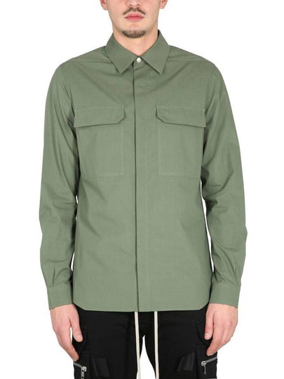 Long Sleeve Shirt RU01C4236 P55 GREEN - RICK OWENS - BALAAN 2